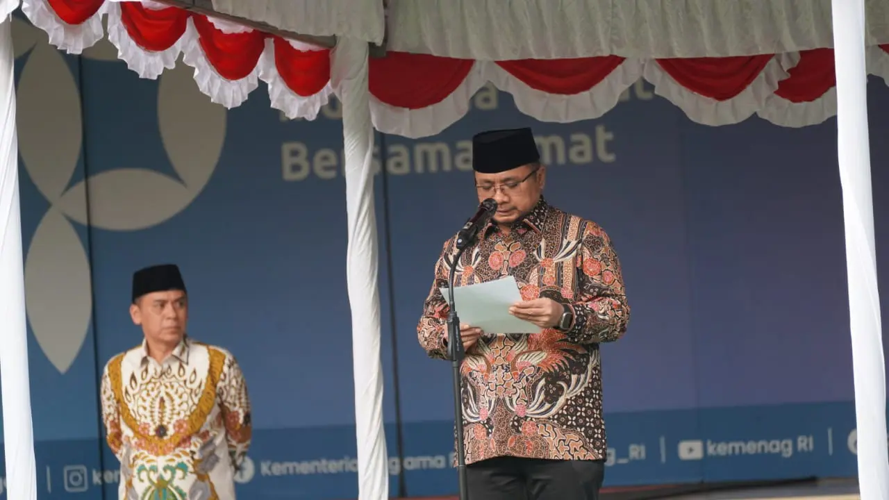Menteri Agama Yaqut Cholil Qoumas menyatakan mendukung kelanjutan program Merdeka Belajar saat peringatan Hardiknas 2024.