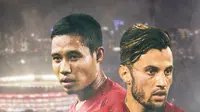 Timnas Indonesia - Stefano Lilipaly dan Evan Dimas (Bola.com/Adreanus Titus)