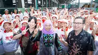 Khofifah Didukung Ribuan Buruh AIM Biskuit Sidoarjo di Pilgub Jatim