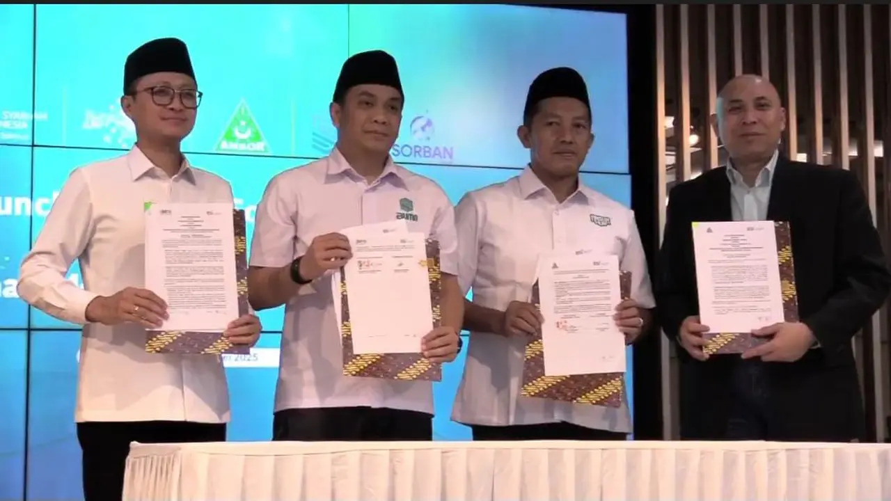 Pimpinan Pusat Gerakan Pemuda (GP) Ansor secara resmi menandatangani nota kesepahaman (MoU) dengan Bank Syariah Indonesia (BSI) di Wisma Mandiri, Jumat (9/5) (Istimewa)