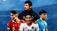 SEA Games - Timnas Indonesia: Marselino Ferdinan, Indra Sjafri, Fajar Fathur Rahman, Ernando Ari (Bola.com/Erisa Febri)