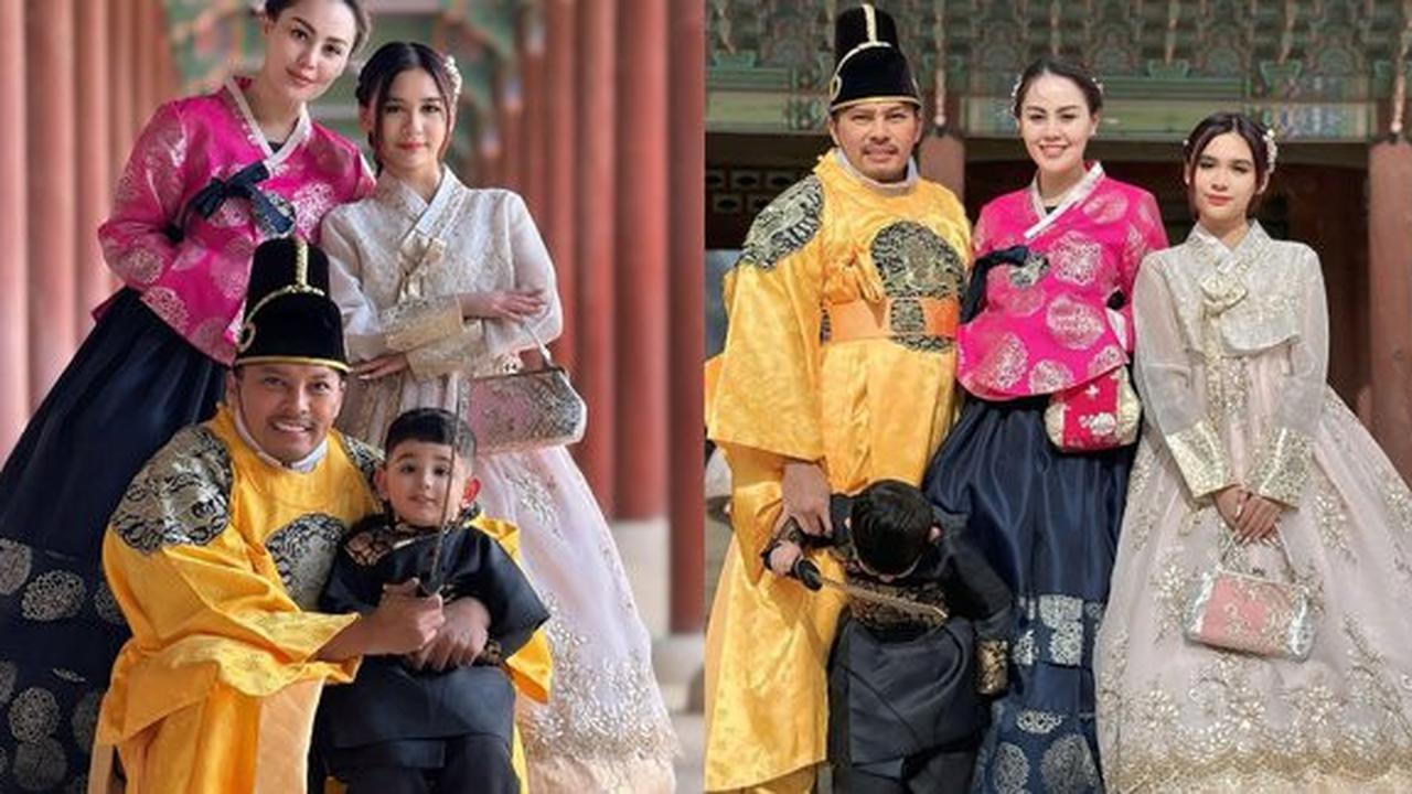Jennifer Dunn dan Keluarga Tampil Anggun Pakai Hanbok di Istana Gyeongbok