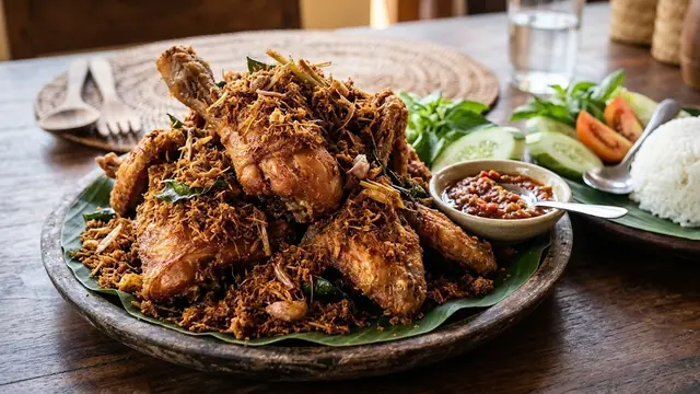 ilustrasi ayam rempah lengkuas