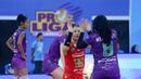 Juara bertahan tim putri Jakarta Pertamina Enduro (JPE) sukses mengamankan poin penuh setelah menumbangkan Jakarta Livin' Mandiri dalam duel sengit yang berakhir dengan skor 3-1 (25-15, 10-25, 25-21, 25-23) dalam lanjutan Proliga 2026. (Dok. PBVSI)