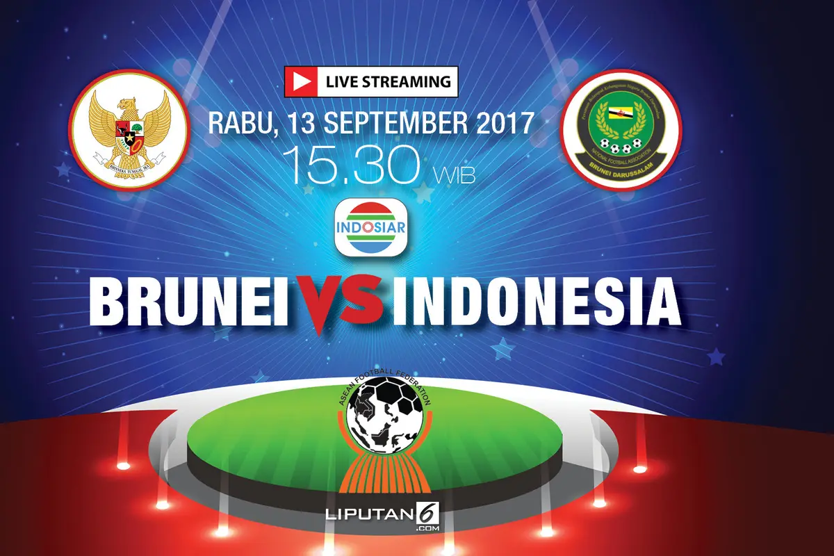 Banner Piala AFF U-18 Brunei vs Indonesia