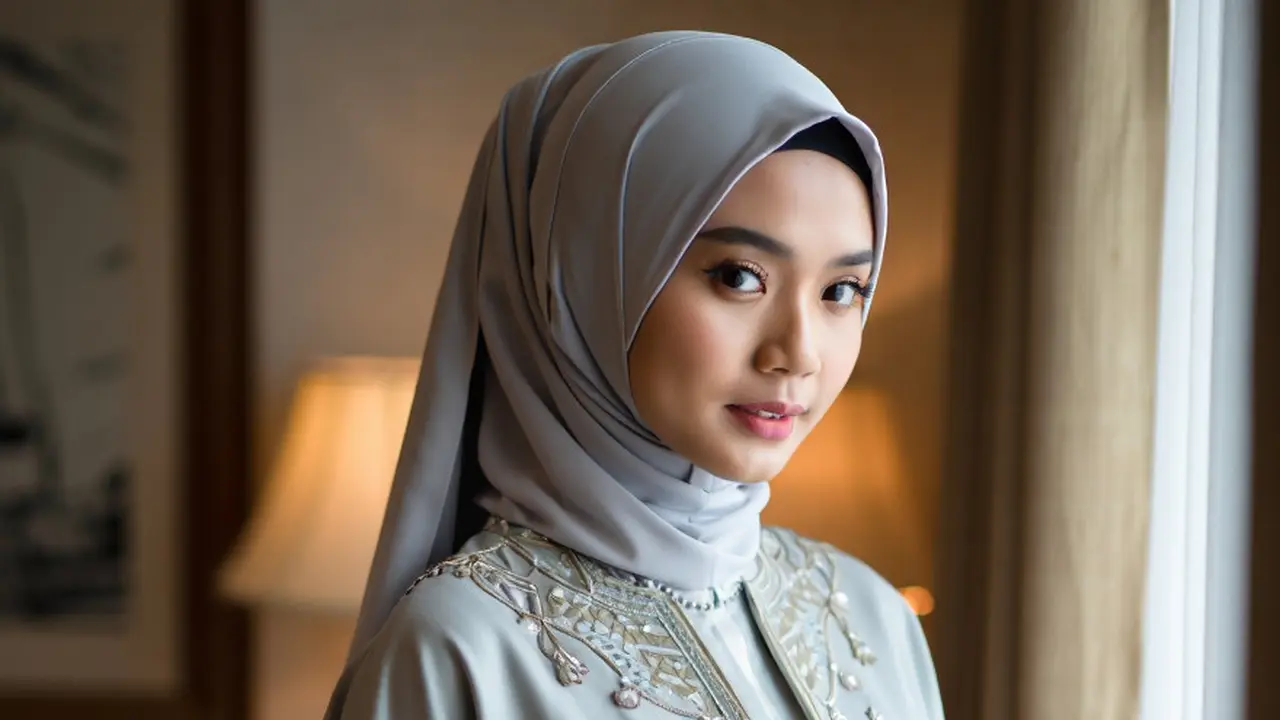 Gamis Syari Ceruti Bordir Mewah Terbaru