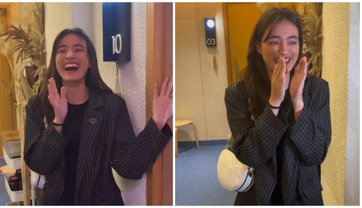 Ketika temannya datang memberikan kejutan sembari bawa kue, Mawar de Jongh tak bisa sembunyikan keterkejutannya. Artis blasteran Indonesia – Belanda ini pun kemudian ikut menyanyikan lagu selamat ulang tahun. Matanya sudah berkaca-kaca, namun pelantun tembang Lebih dari Egoku ini tetap tersenyum dan menghapus air matanya yang sudah menetes. (Liputan6.com/IG/@ryanogilvy)