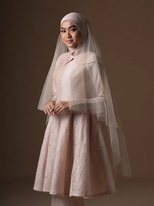 Gamis Potongan Princess Kombinasi Brukat