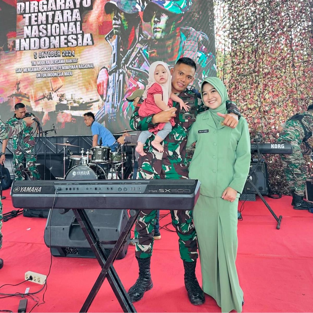 Sosok Arindi Putry Konawe, Persit yang Jadi Sorotan Usai Main Organ Piano Remix di HUT TNI-79