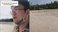 Viral Fenomena Pantai Kering Bikin Pria Ini Jalan ke Tengah Laut, Nekat Banget