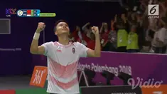 Setelah Jonatan Christie berhasil masuk semifinal, Anthony Ginting pun mengikuti jejak Jonatan maju ke semifinal Asian Games 2018.