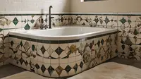 10 Potret Desain Bak Mandi Ubin Paling Memukau, Gaya Retro yang Menyegarkan