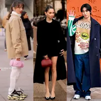 Alyssa Daguise tampil elegan serba hitam mengenakan knit oversize sweater dan long coat. [@alyssadaguise]