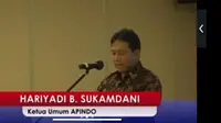 Ketua Umum APINDO, Hariyadi B. Sukamdani. Asosiasi Pengusaha Indonesia (APINDO) meluncurkan program APINDO Business & Industry Learning Center (ABILEC) kerjasama dengan Industry & Business Institute of Management (IBIMA).
