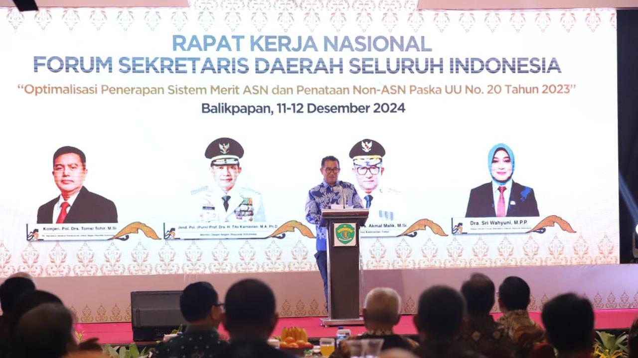 Rakernas Forsesdasi 2024, Pj Gubernur Kaltim Akmal Malik Soroti Peran Vital Sekda di Pemerintahan Daerah