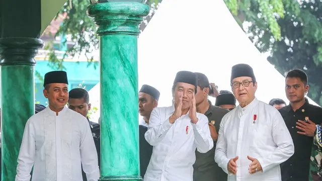 Kembali Kunker ke Sumut, Jokowi Hadiri Haul ke-2 Haji Anif di Masjid Al ...