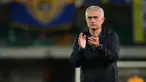 AS Roma secara mengejutkan mengalami kekalahan pada pekan keempat Liga Italia 2021/2022 saat lawatannya menuju ke Hellas Verona. Hal tersebut merupakan kekalahan perdana kepelatihan Jose Mourinho. (AFP/Miguel Medina)