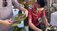 Piring daun menjadi solusi untuk hidup yang lebih eco-friendly. (Dok: TikTok @goodandiary)