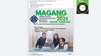 Tangkapan layar klaim link pendaftaran magang Kemnaker 2025 yang beredar di Facebook.