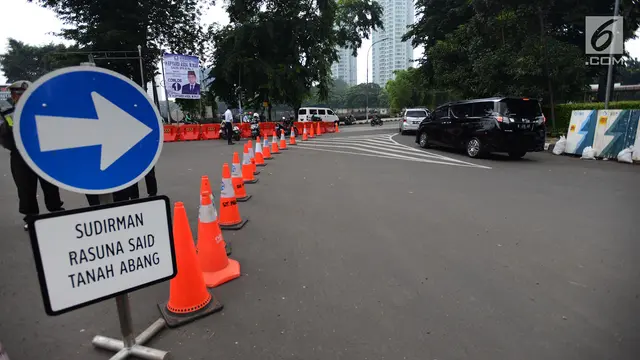 Uji Coba Sistem Satu Arah di Kawasan Dukuh Atas