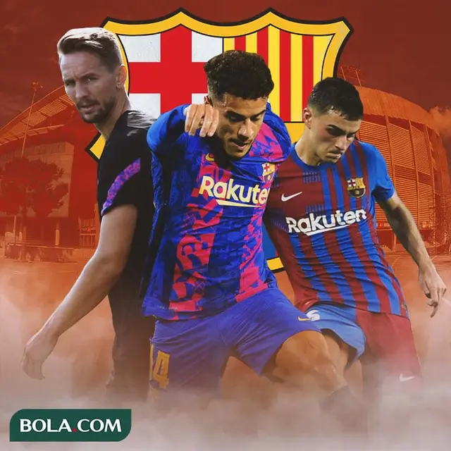 Barcelona - Luuk De Jong, Philippe Coutinho, Pedri