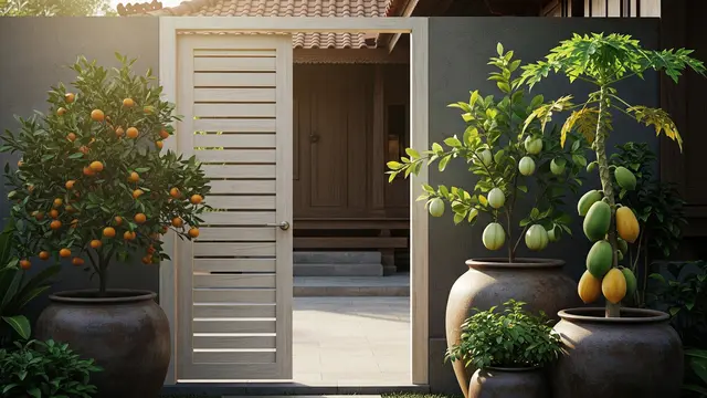 Inspirasi Model Gerbang Buah untuk Teras Rumah Desa