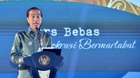 Presiden Joko Widodo (Jokowi) menyampaikan pidato saat puncak peringatan Hari Pers Nasional di Kabupaten Deli Serdang, Provinsi Sumatra Utara, Kamis (9/2/2023). Dalam pidatonya, Jokowi mengucapkan terima kasih kepada insan pers atas kontribusinya kepada bangsa dan negara. (FOTO: Biro Pers Istana Kepresidenan/Agus Suparto)