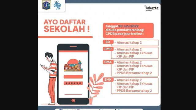 Pendaftaran serta proses seleksi Penerimaan Peserta Didik Baru Online Sekolah Menengah Pertama (SMP) DKI Jakarta atau PPDB Online SMP DKI Jakarta sudah mulai dibuka