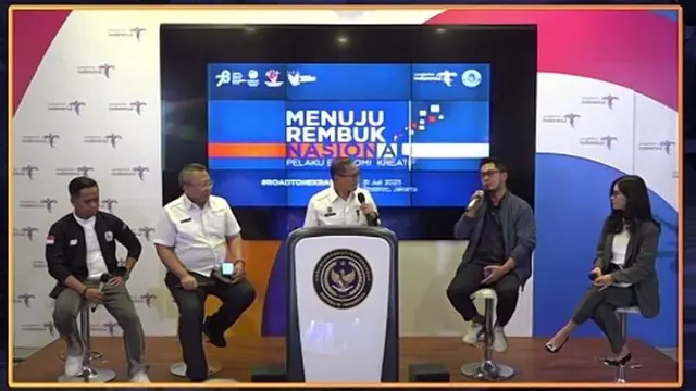 Menparekraf Sandiaga Uno membahas Hari Ekonomi Kreatif Nasional di The Weekly Brief with Sandi Uno, Senin 24 Juli 2023