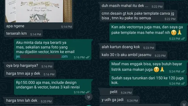 6 Chat Nawar Minta Harga Teman Ini Sukses Bikin Geregetan
