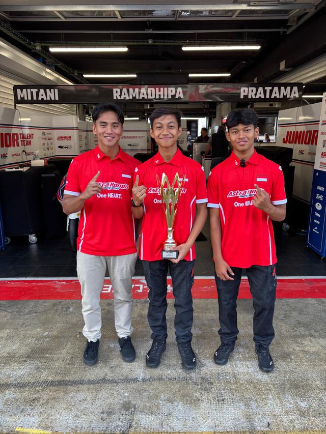Pebalap binaan AHM Mario Suryo Aji, Kiandra Ramadhipa dan Veda Ega Pratama