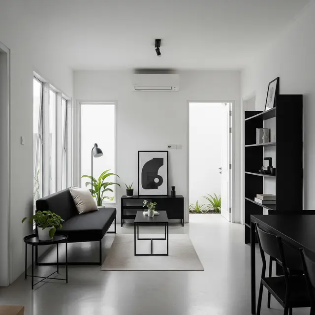 9 Desain Rumah Kecil Minimalis Kombinasi Warna Putih dan Hitam, Elegan di Lahan Terbatas