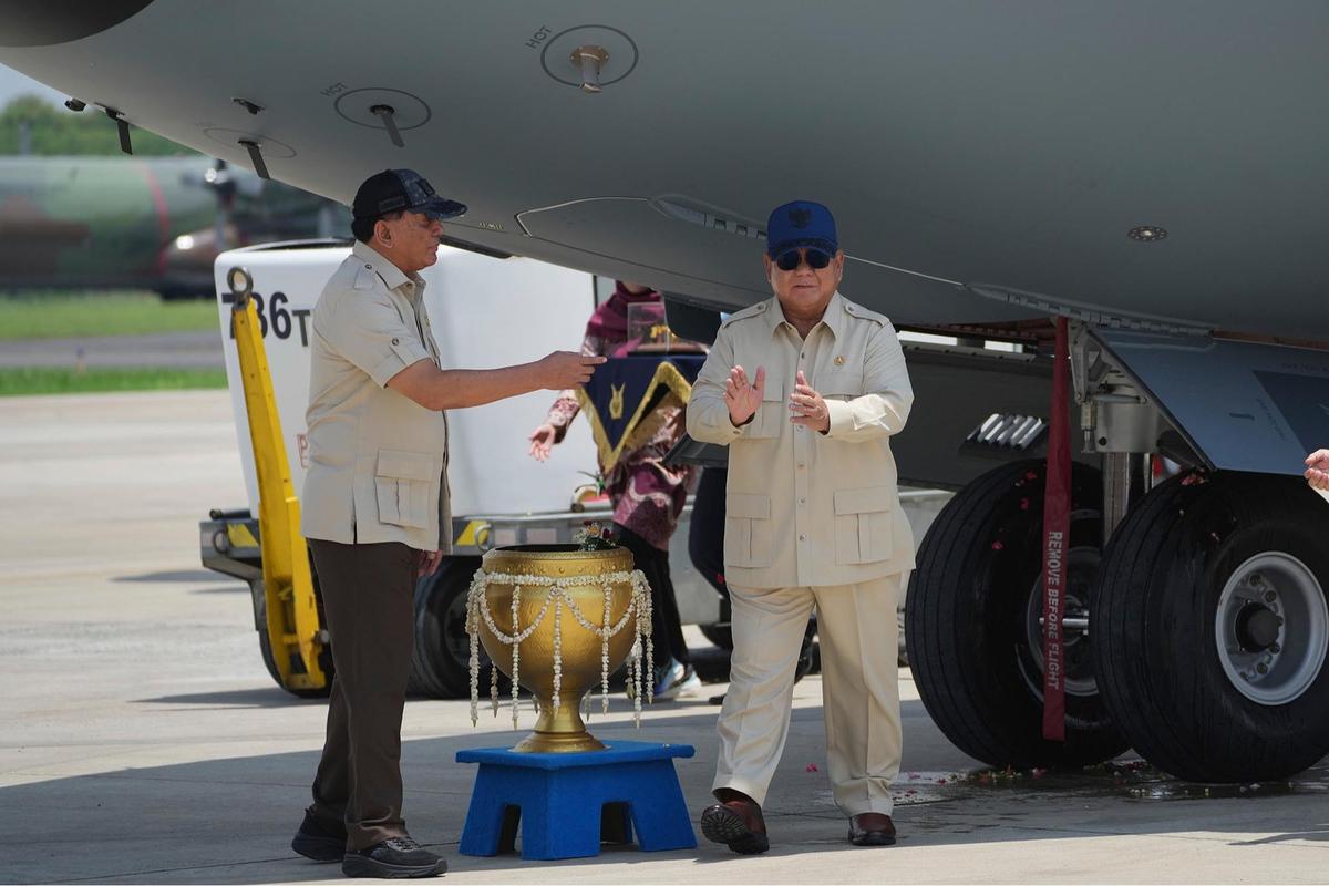 FOTO: Presiden  Prabowo Resmikan A400M, Pesawat Jumbo Baru TNI AU