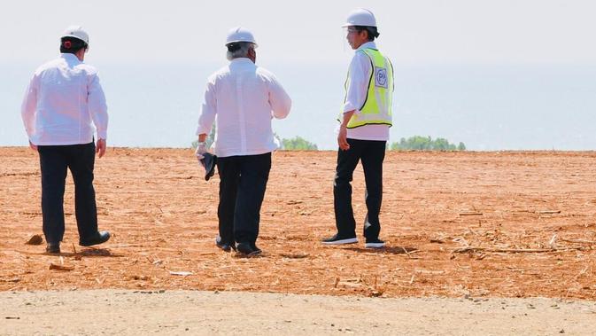 Presiden Joko Widodo, beserta Menteri BUMN, para Menteri terkait serta Kepala BKPM meninjau Kawasan Industri Terpadu Batang, Jawa Tengah pada Selasa, 30 Juni 2020. Dok BUMN