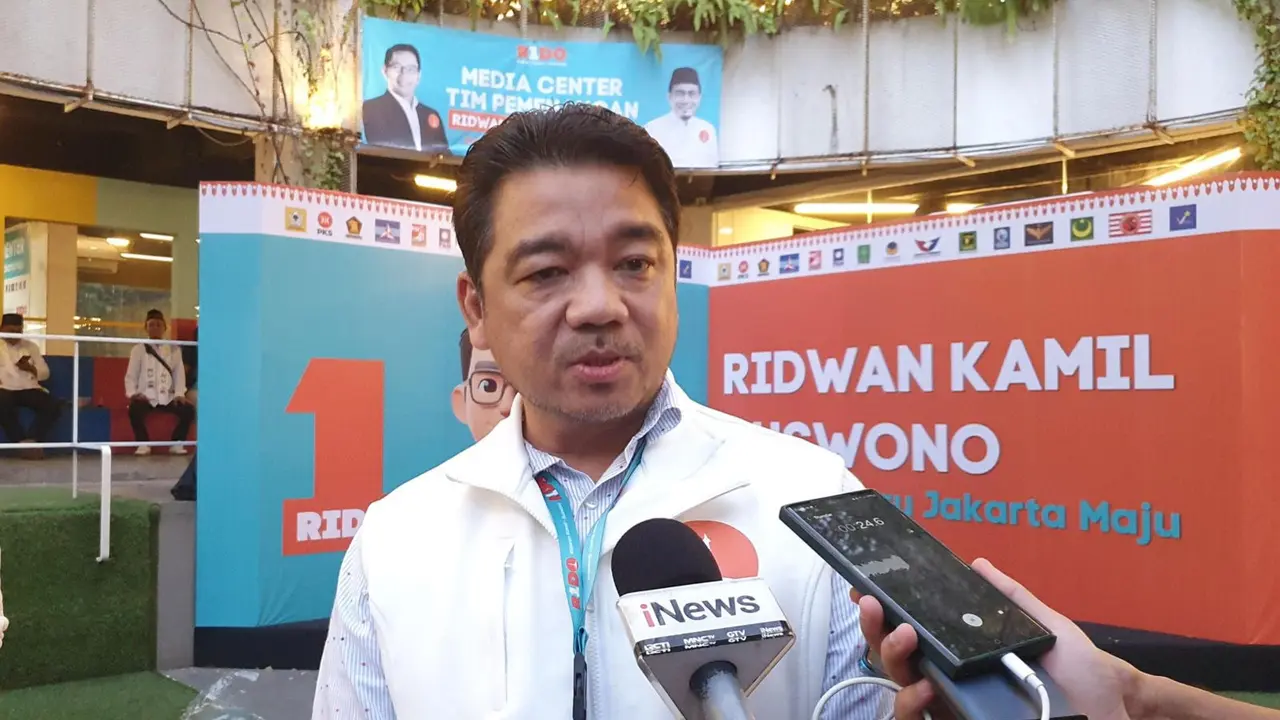 Wakil Sekretaris Pemenang RIDO, Adhinusa di kantor pemenangan, DPD Partai Golkar Jakarta, Cikini, Jakarta Pusat, Minggu (13/10) (Istimewa)