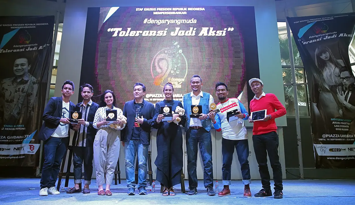 Oleh karena itu, Nadine dan kawan-kawan yang menyuarakan Toleransi Jadi Aksi itu mengajak generasi mudah untuk lebih bijak dalam penggunanaan sosial media. (Bambang E. Ros/Bintang.com) 