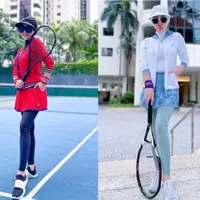 Setelah 18 vakum, baru-baru ini Syahrini kembali menekuni hobi lamanya yakni, Tenis.