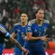 Pemain Italia merayakan gol yang dicetak Pio Esposito ke gawang Turki dalam lanjutan UEFA Nations League 2026/2027 di Ataturk Sports Complex Matli Stadium, Selasa (29/9/2026) dini hari WIB. Italia menang 4-1 dalam lawatannya ke Turki itu. (Ozan KOSE / AFP)
