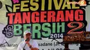 estival Tanggerang Bersih berlangsung seru di bantaran kali Cisadane, Rabu (23/4/2014) (Liputan6.com/Faisal R Syam).