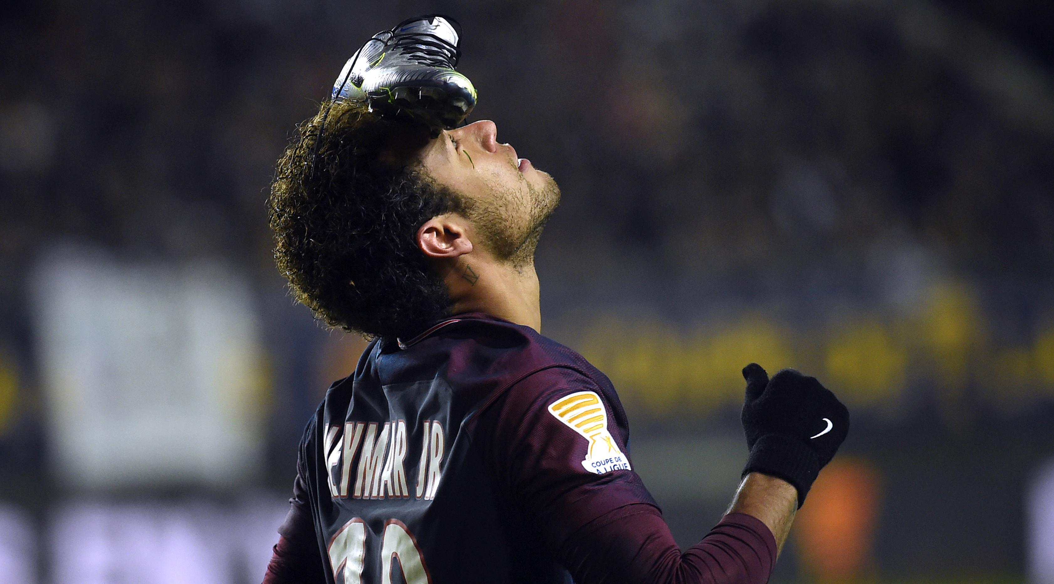 Pemain Paris Saint-Germain (PSG), Neymar  (FRANCOIS LO PRESTI/AFP)
