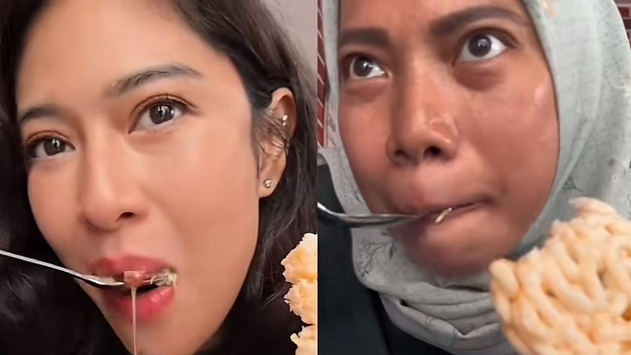 Viral! Wanita Ini Tiru Gaya Dian Sastro Makan Soto, Ekspresinya Mirip Banget