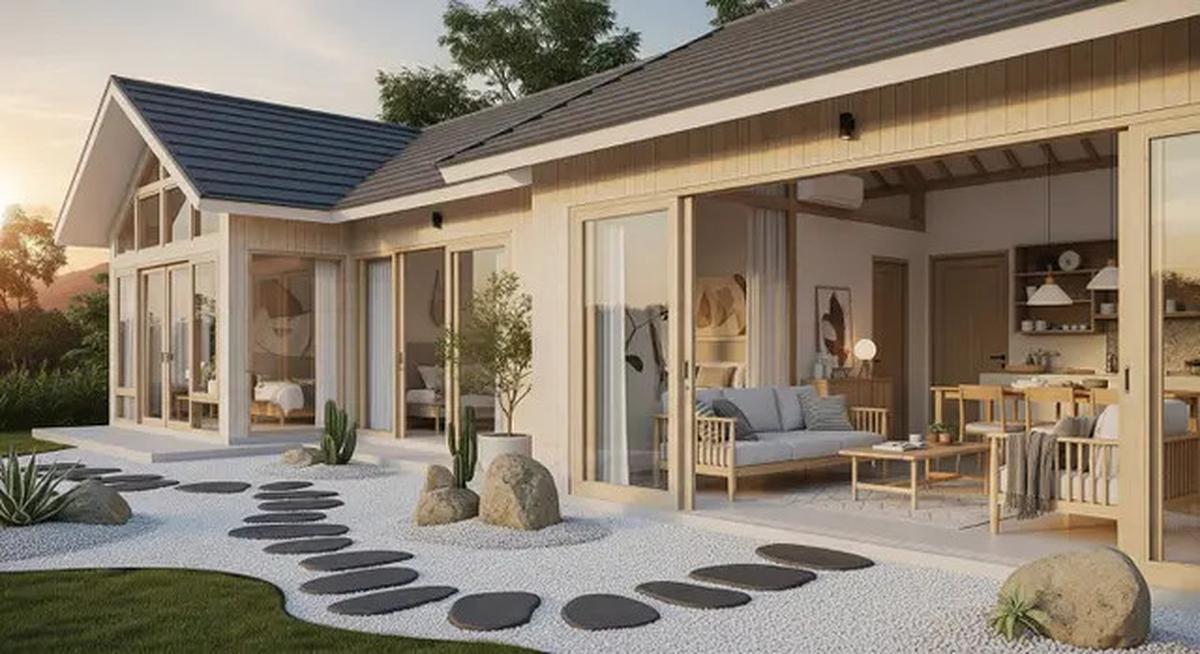 8 Model Rumah Sederhana Tapi Mewah Gaya Japandi dengan Taman Mini 2025, Cocok untuk Keluarga Muda