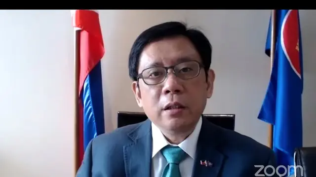 Duta Besar Filipina untuk ASEAN, Noel Eugene Eusebio Servigon dalam forum virtual FPCI pada Senin (2/11/2020).