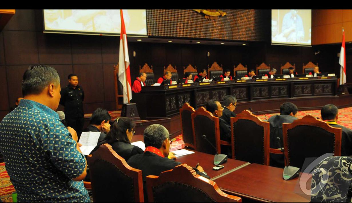 Mahkamah Konstitusi kembali menggelar sidang lanjutan keempat atas gugatan Prabowo-Hatta, Selasa (12/8/2014) (Liputan6.com/Andrian M Tunay)