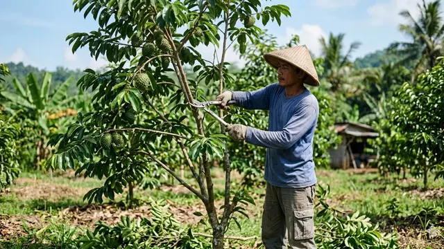 Cara Memangkas Pohon Buah Sirsak (Foto: Gemini AI)