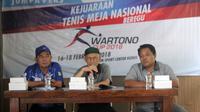 Kejurnas Tenis Meja yang bertajuk Wartono Cup 2018 akan berlangsung di Sukun Sport Center, Kudus, 16-18 Februari 2018. (Bola.com/Ronald Seger)