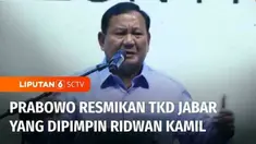 Calon Presiden nomor urut 2, Prabowo Subianto meresmikan konsolidasi Tim Kampanye Daerah atau TKD Jawa Barat di Kota Bandung. Ridwan Kamil sebagai Ketua TKD Jawa Barat menargetkan suara kemenangan minimal 60 persen.