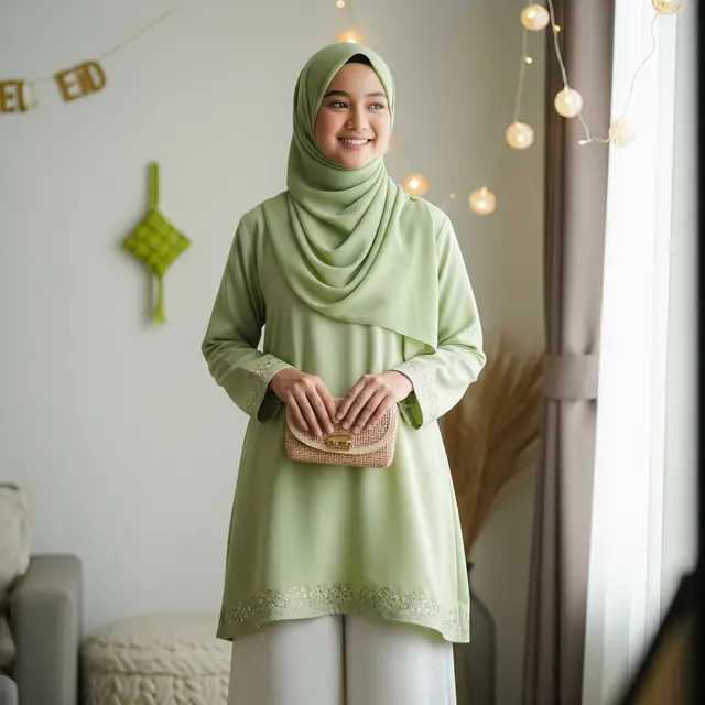 Outfit Lebaran Remaja Wanita (Gemini AI)