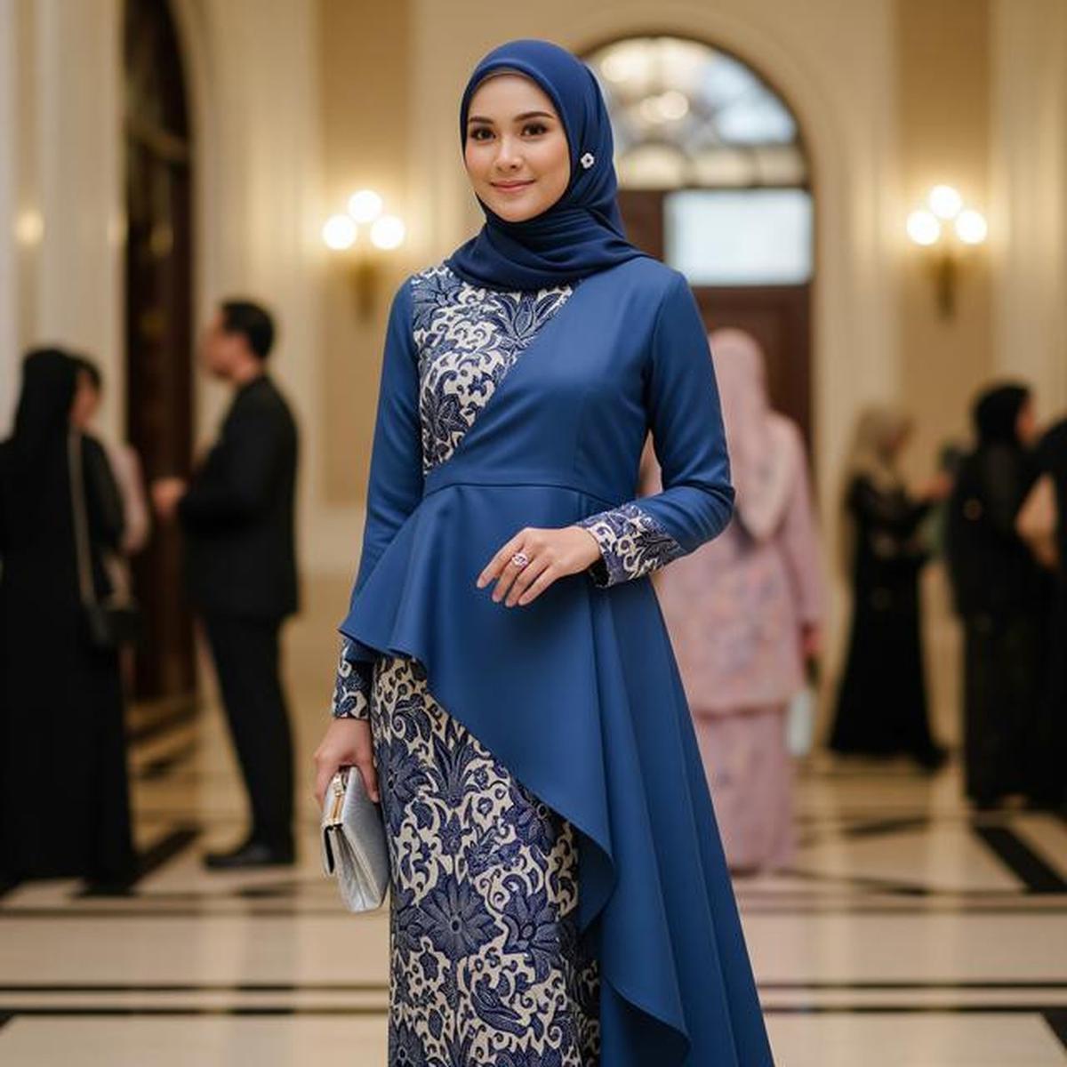 7 Model Gamis Batik dengan Outer Tunik, Gaya Syar'i yang Tetap Modis