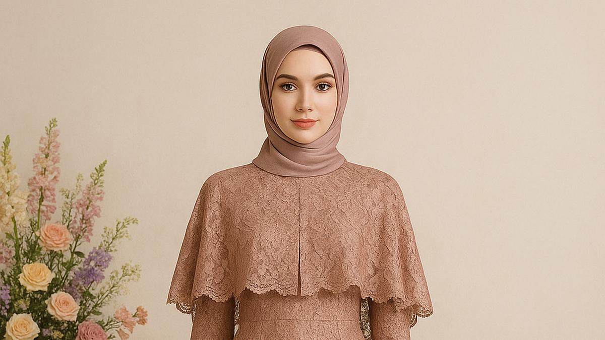 8 Gamis Modern dengan Sentuhan Brokat, Buat Penampilan Kamu Lebih Mewah